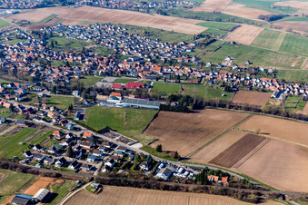 Vue aérienne de Val de Moder dans le département Bas Rhin, France