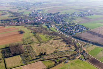 Photographie aérienne de Val-de-Moder dans le département Bas Rhin, France
