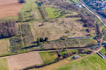 Photographie aérienne de Cimetière à Ettendorf dans le département Bas Rhin, France