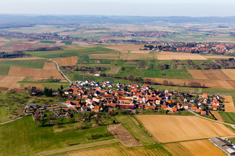 Photographie aérienne de Ettendorf dans le département Bas Rhin, France