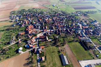 Ettendorf dans le département Bas Rhin, France vue d'en haut