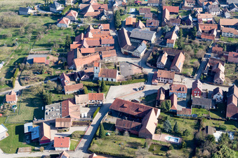 Ettendorf dans le département Bas Rhin, France depuis l'avion
