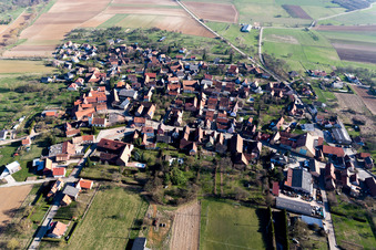 Ettendorf dans le département Bas Rhin, France vue du ciel