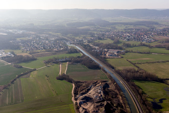 Vue aérienne de Steinbourg dans le département Bas Rhin, France