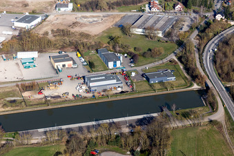 Vue aérienne de Dettwiller dans le département Bas Rhin, France