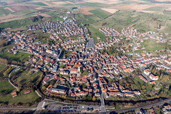 Vue oblique de Dettwiller dans le département Bas Rhin, France