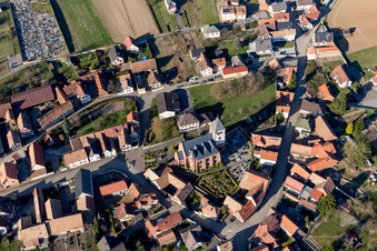 Schwindratzheim dans le département Bas Rhin, France d'en haut