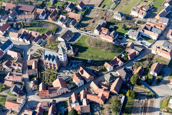 Schwindratzheim dans le département Bas Rhin, France hors des airs