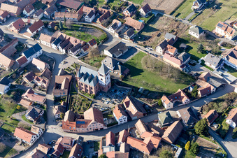 Schwindratzheim dans le département Bas Rhin, France vue d'en haut