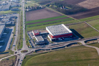 Image drone de Mommenheim dans le département Bas Rhin, France