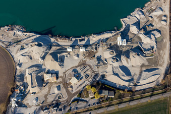 Gambsheim dans le département Bas Rhin, France d'en haut