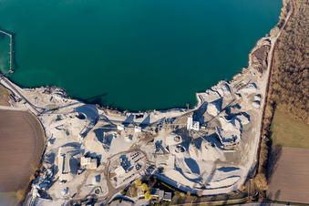 Gambsheim dans le département Bas Rhin, France hors des airs