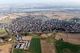 Gambsheim dans le département Bas Rhin, France vue d'en haut
