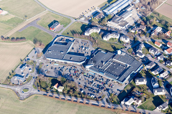 Gambsheim dans le département Bas Rhin, France du point de vue du drone