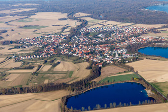 Gambsheim dans le département Bas Rhin, France d'un drone