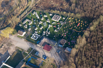 Vue aérienne de Paintball Achern à le quartier Fautenbach in Achern dans le département Bade-Wurtemberg, Allemagne