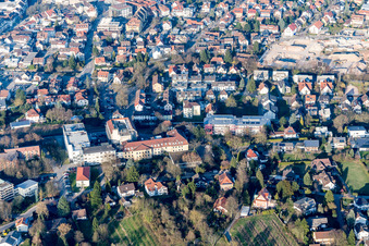 Vue aérienne de Hôpital d'Ortenau à Achern dans le département Bade-Wurtemberg, Allemagne