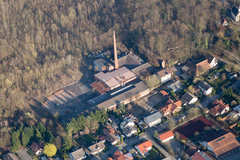 Vue aérienne de Fosse d'argile d'Obeachern à Achern dans le département Bade-Wurtemberg, Allemagne