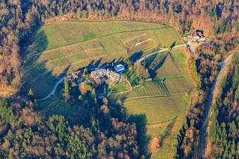 Photographie aérienne de Domaine du monastère de Fremersberg, taverne du monastère à Sinzheim dans le département Bade-Wurtemberg, Allemagne