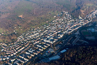 Vue aérienne de Ooswinkel à le quartier Oos in Baden-Baden dans le département Bade-Wurtemberg, Allemagne