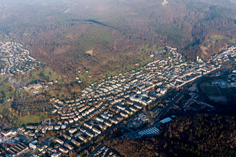 Vue aérienne de Ancienne carrière, clinique Balg à le quartier Oos in Baden-Baden dans le département Bade-Wurtemberg, Allemagne