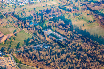 Vue aérienne de Château préféré à Förch à le quartier Förch in Rastatt dans le département Bade-Wurtemberg, Allemagne