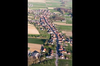 Enregistrement par drone de Oberrœdern dans le département Bas Rhin, France