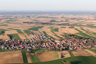 Image drone de Oberrœdern dans le département Bas Rhin, France
