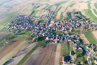 Photographie aérienne de Aschbach dans le département Bas Rhin, France
