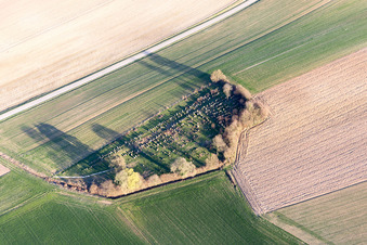 Vue aérienne de Ancien cimetière juif de Trimbach à Stundwiller dans le département Bas Rhin, France