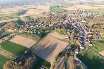 Neewiller-près-Lauterbourg dans le département Bas Rhin, France d'en haut