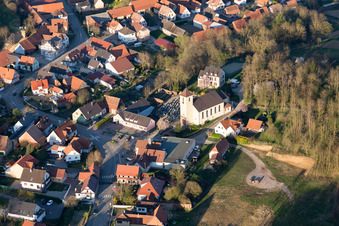 Neewiller-près-Lauterbourg dans le département Bas Rhin, France vue d'en haut