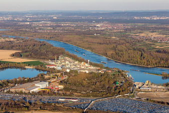 Vue aérienne de Lauterbourg dans le département Bas Rhin, France