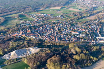 Lauterbourg dans le département Bas Rhin, France vue d'en haut