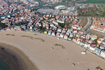 Enregistrement par drone de Caorle dans le département Metropolitanstadt Venedig, Italie