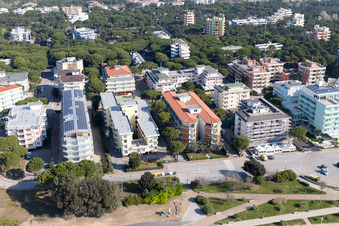 Vue aérienne de Bibione dans le département Vénétie, Italie