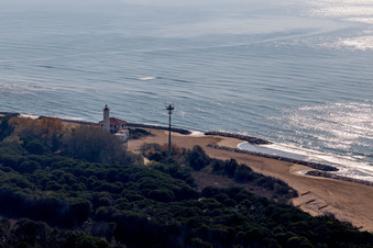 Vue aérienne de Lignano Riviera dans le département Frioul-Vénétie Julienne, Italie