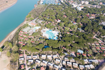 Lignano Riviera dans le département Frioul-Vénétie Julienne, Italie vue d'en haut