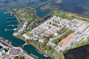 Vue d'oiseau de Grado dans le département Gorizia, Italie