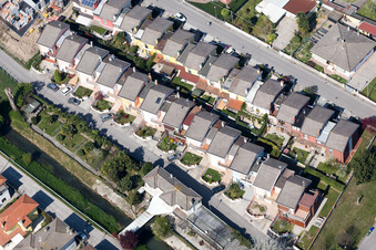 Vue oblique de Fossalta di Portogruaro dans le département Vénétie, Italie