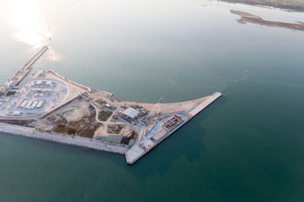 Vue oblique de Punta Sabbioni dans le département Vénétie, Italie