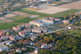 Vue oblique de Cavallino-Treporti dans le département Vénétie, Italie