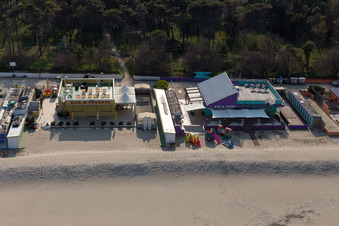 Vue aérienne de Zadina Pineta dans le département Émilie-Romagne, Italie