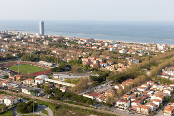 Vue oblique de Case Lontani dans le département Émilie-Romagne, Italie
