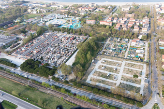 Vue oblique de Cesenatico dans le département Forlì-Cesena, Italie