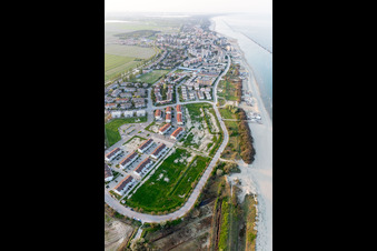 Lido DI Dante dans le département Émilie-Romagne, Italie depuis l'avion