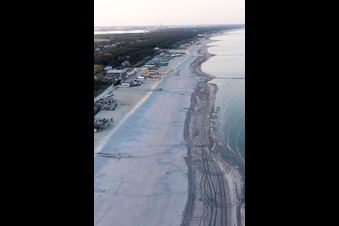Vue aérienne de Punta Marina dans le département Émilie-Romagne, Italie