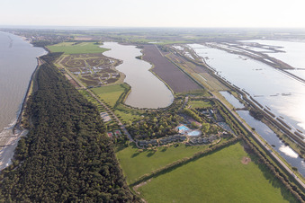 Photographie aérienne de Lido di Volano dans le département Émilie-Romagne, Italie