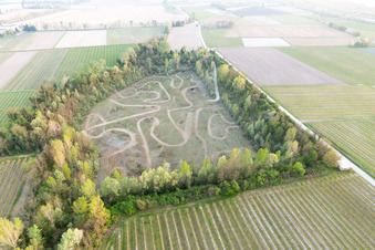 Vue oblique de Domanins dans le département Frioul-Vénétie Julienne, Italie