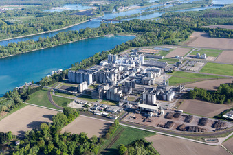 Enregistrement par drone de Beinheim dans le département Bas Rhin, France